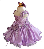 Little Girl/Baby Miss Glitz Baby Doll Purple Pageant Dress - CupcakePageantDress