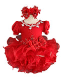 2024 Baby Girl/Baby Miss Glitz Red Pageant Dress - CupcakePageantDress
