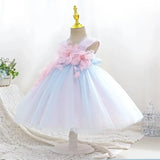 Elegant Christening Dress with Lace flower for Little Child - CupcakePageantDress