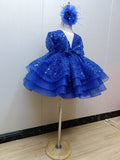 Glitz Beaded Bodice Baby Miss Baby Doll Royal Pageant Dress