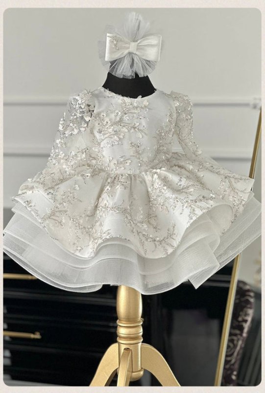 Little Child Pageant Dress with Lace Flower Bodice - CupcakePageantDress