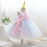 Elegant Christening Dress with Lace flower for Little Child - CupcakePageantDress