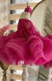 Little Girls Fuchsia Pageant Dress with Glitz Bodice - CupcakePageantDress
