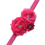 15 color available Girl Baby Kids Toddler Infant Flower Rhinestone Headband Hair Accessories Band - CupcakePageantDress