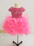 Cap Sleeve Little Girl/Infant/Toddler Pink Cupcake Pageant Dress - CupcakePageantDress