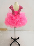 Cap Sleeve Little Girl/Infant/Toddler Pink Cupcake Pageant Dress - CupcakePageantDress