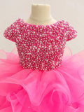 Cap Sleeve Little Girl/Infant/Toddler Pink Cupcake Pageant Dress - CupcakePageantDress