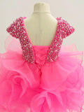Cap Sleeve Little Girl/Infant/Toddler Pink Cupcake Pageant Dress - CupcakePageantDress
