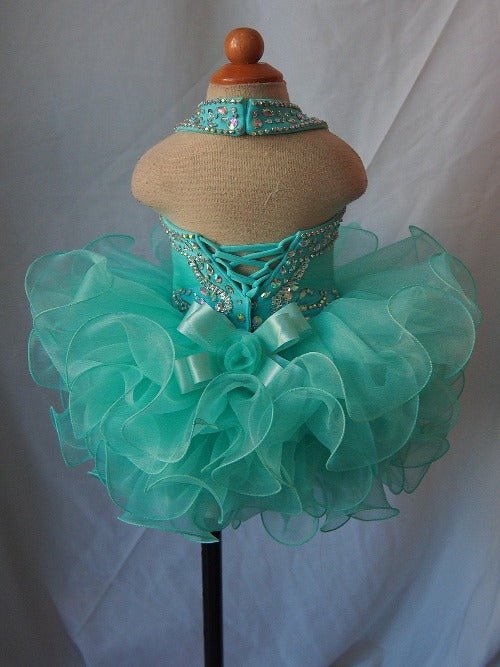 Mint Beaded Bodice Little Baby/Toddler/Infant/Newborn Cupcake Pageant Dress - CupcakePageantDress