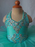 Mint Beaded Bodice Little Baby/Toddler/Infant/Newborn Cupcake Pageant Dress