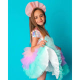 Sparkling Mermaid Rainbow Sequin Party Dress for Girls