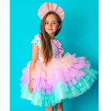 Sparkling Mermaid Rainbow Sequin Party Dress for Girls