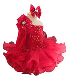 Glitz Hot pink Lace Little Girl Cupcake Pageant Dress - CupcakePageantDress