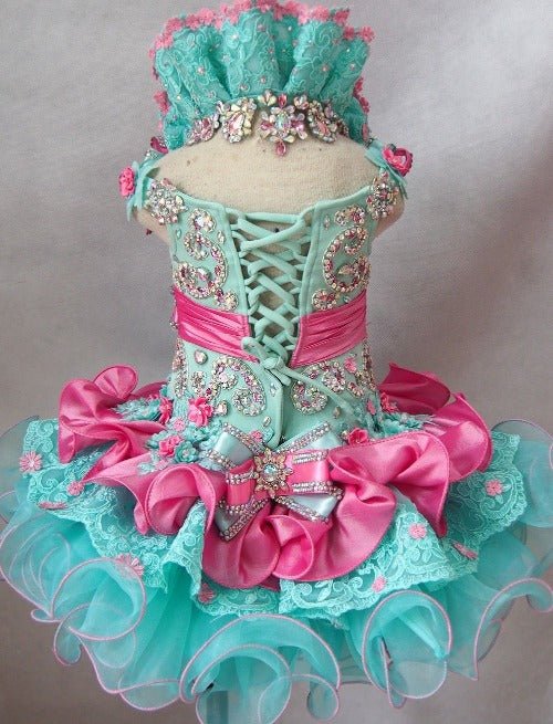 Nobler Multi - color Flower Girl Pagant Dress for birthday,wedding,party - CupcakePageantDress