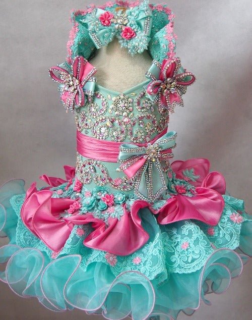 Nobler Multi - color Flower Girl Pagant Dress for birthday,wedding,party - CupcakePageantDress