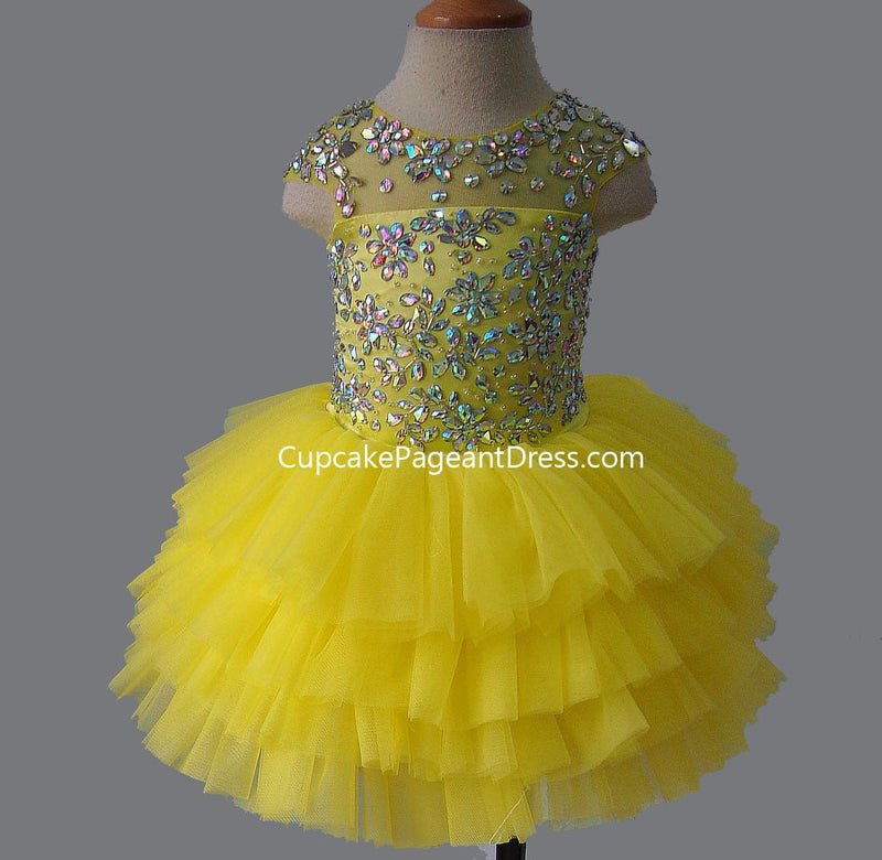 Newborn/Infant/toddler/baby/children/kids Girl's glitz Pageant Dress - CupcakePageantDress