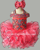 Glitz Beaded Bodice Little Girls/Infant/Toddler/Newborn Cupcake Nations Pageant Dress - CupcakePageantDress