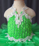 Halter Lace Infant/Toddler/kids/little girls/New Born Cupcake Pageant Dress - CupcakePageantDress