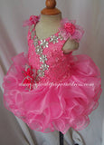 Glitz Stone Hand Flower Kids/Little Girls/Baby/Child's Cupcake Pageant Dress - CupcakePageantDress