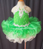 Halter Lace Infant/Toddler/kids/little girls/New Born Cupcake Pageant Dress - CupcakePageantDress
