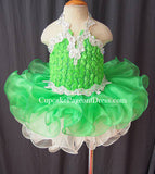 Halter Lace Infant/Toddler/kids/little girls/New Born Cupcake Pageant Dress - CupcakePageantDress