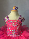 Fuchsia and Lilac Little Girls/Baby/Child/Infant/Toddler Glitz Pageant Dress - CupcakePageantDress