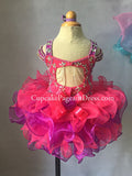 Fuchsia and Lilac Little Girls/Baby/Child/Infant/Toddler Glitz Pageant Dress - CupcakePageantDress