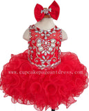 Little Princess Glitz Nationals Cupcake Pageant Dress With Hairbow - CupcakePageantDress