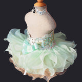 Halter Beaded Lace Little Princess/baby Girl/Baby Miss Cupcake Pageant Dress - CupcakePageantDress