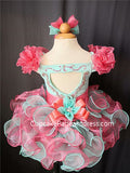 Glitz Beaded Bodice Little Girl/Baby Girl/Baby Miss Cupcake Pageant Dress - CupcakePageantDress