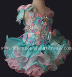 Glitz Beaded Bodice Lace Little Princess Nations Cupcake Pageant Dress - CupcakePageantDress