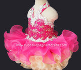 Halter Sequins Lace Little Girls/Toddler/Infant/Baby Girl Pageant Dress - CupcakePageantDress