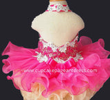 Halter Sequins Lace Little Girls/Toddler/Infant/Baby Girl Pageant Dress - CupcakePageantDress