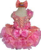 Glitz Beaded Bodice Lace Little Girls' Nationals Cupcake Pageant Dress - CupcakePageantDress