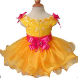 Little Baby/Kids Yellow Natural Baby Doll Pageant Dress - CupcakePageantDress