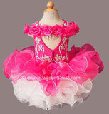 Glitz Beaded Bodice Little Girl/Baby Girl/Baby Miss Pageant Dress - CupcakePageantDress