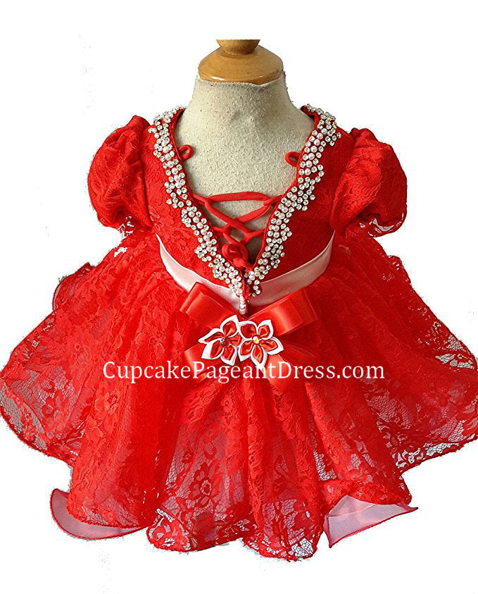 Little Princess Lace Natural Baby Doll Pageant Dress - CupcakePageantDress