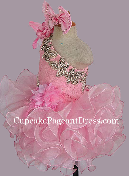 Little Baby Nations Glitz Cupcake Pageant Dress With Hair Bow - CupcakePageantDress