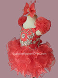 Glitz Beaded Bodice Little Girl/Baby Girl/Baby Miss Pageant Dress - CupcakePageantDress
