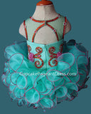 Glitz Beaded Bodice Little Girls/Toddler/Baby Girl Cupcake Pageant Dress - CupcakePageantDress