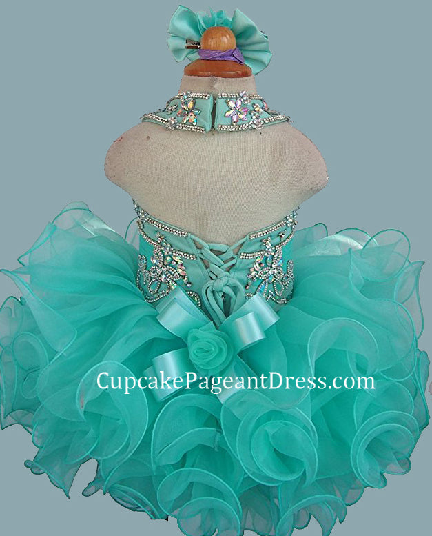 Glitz Beaded Bodice Little Girls/Toddler/Infant/Baby Girl Cupcake Pageant Dress - CupcakePageantDress