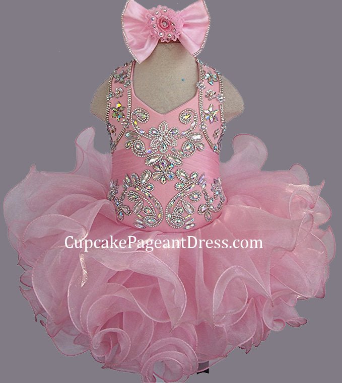 Glitz Beaded Bodice Toddler/Baby Girl Nations Cupcake Pageant Dress - CupcakePageantDress