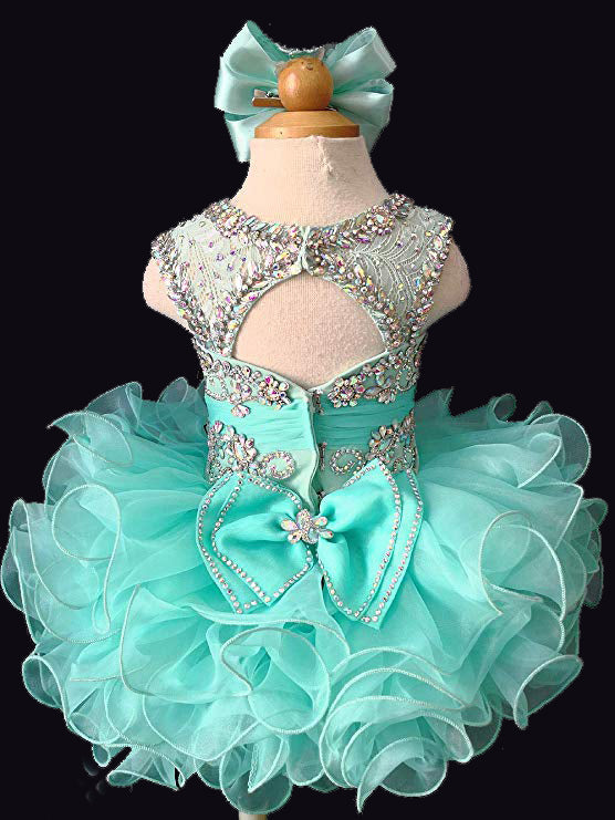 Custom Made Little Girl/Baby Miss Glitz Mint Cupcake Pageant Dress size: Newborn to 5T - CupcakePageantDress