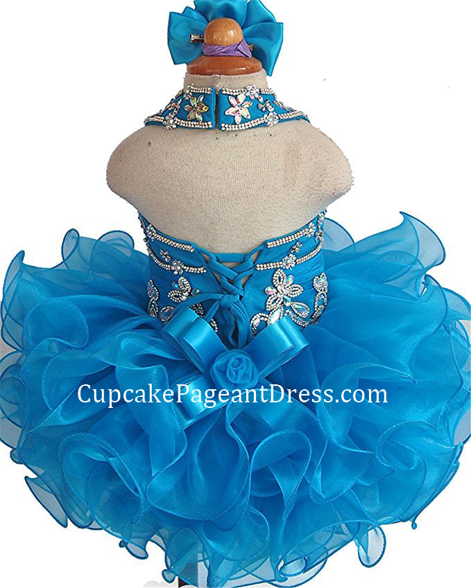 Glitz Beaded Bodice Little Girls/Toddle/Baby Girl Cupcake Pageant Dress - CupcakePageantDress