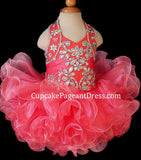 Custom Made Beaded Bodice Little Girls/Baby Girl Glitz Pageant Dress - CupcakePageantDress