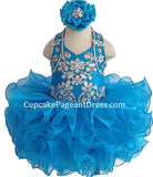 Glitz Beaded Bodice Little Girls/Toddle/Baby Girl Cupcake Pageant Dress - CupcakePageantDress