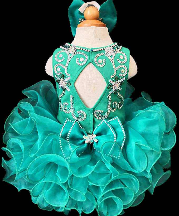 16 Colors---Little Girl/Toddler/Kids/Baby Girl/Little Princess Pageant Dress with Hair bow - CupcakePageantDress