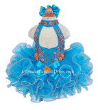 Halter Beaded Bodice Little Girls/Toddler/Kids/Baby Girls Cupcake Pageant Dress - CupcakePageantDress