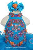 Halter Beaded Bodice Little Girls/Toddler/Kids/Baby Girls Cupcake Pageant Dress - CupcakePageantDress