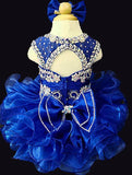 Little Princess/Baby Girl Royal Blue Glitz Cupcake Pageant Dress - CupcakePageantDress